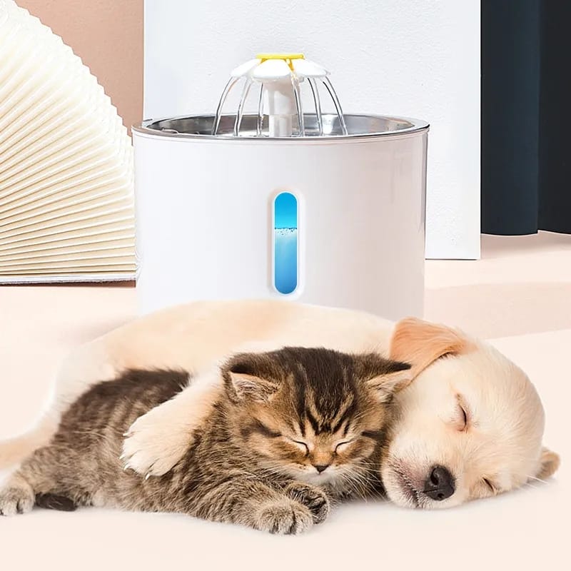 Fonte de Água Automática 2.4L Para Gatos ou Cães Com LED Daisy®️