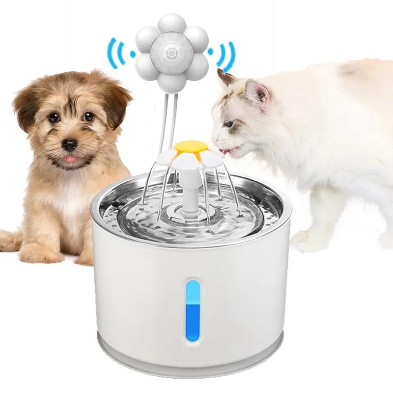 Fonte de Água Automática 2.4L Para Gatos ou Cães Com LED Daisy®️