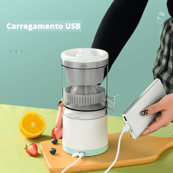 Espremedor Portátil Multifuncional Elétrico USB 45w - TurboJuicer®️ - Lojas Morangoni