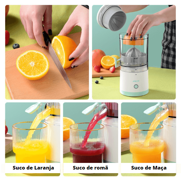 Espremedor Portátil Multifuncional Elétrico USB 45w - TurboJuicer®️ - Lojas Morangoni