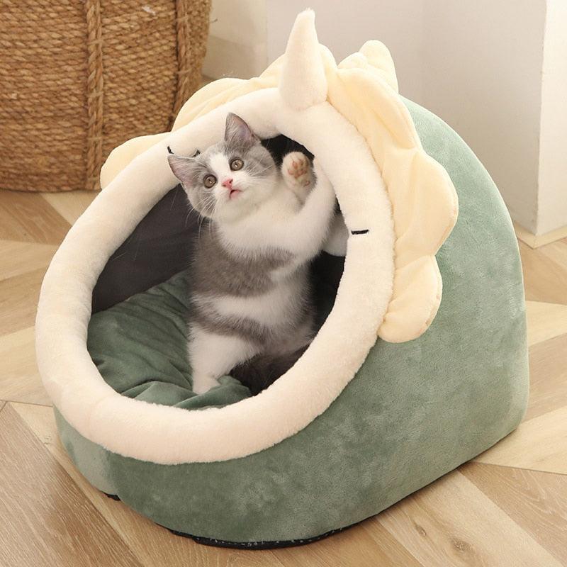 Caminha de Gato Aconchegante Toca Iglu Confortável e Macia - Com Brinquedo - Lojas Morangoni