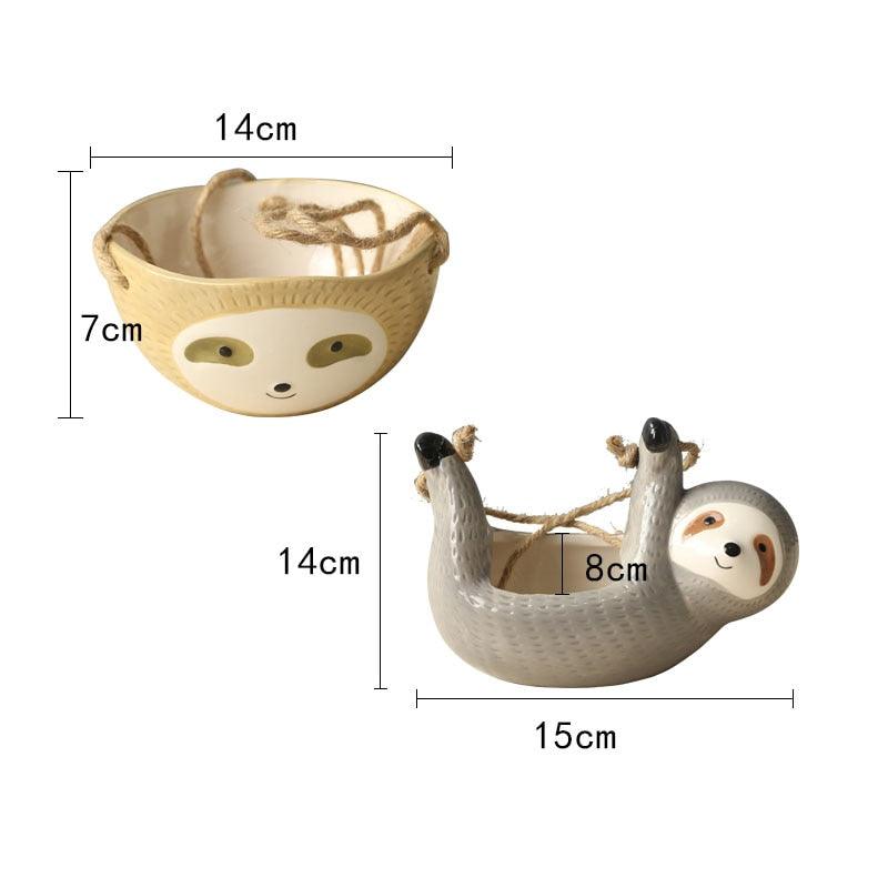 Vaso de Cerâmica Bicho-Preguiça Decoração - Clássico - Lojas Morangoni