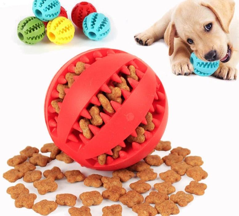 Brinquedo Pet Bolinha com Porta Petisco Interativa Anti Stress - Limpeza Bucal - Lojas Morangoni